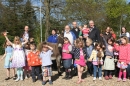 The children with Twinkle the donkey